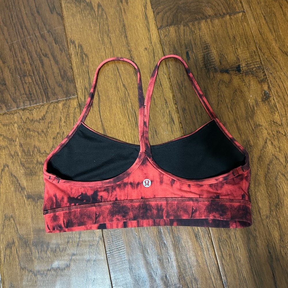Lululemon Athletica Red and Black Sports Bra with Adjustable Straps